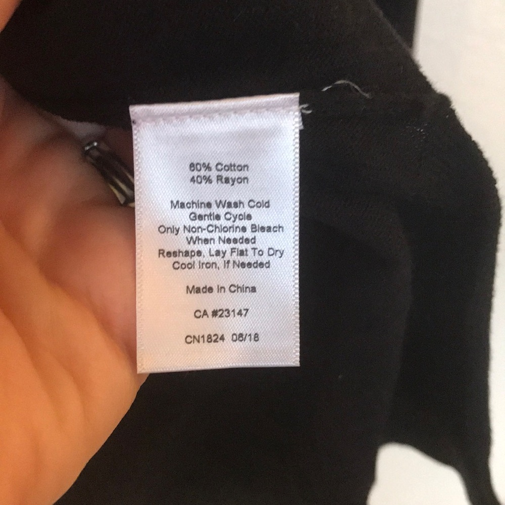 Talbots Woman Black side slit button cardi - Picture 4 of 6